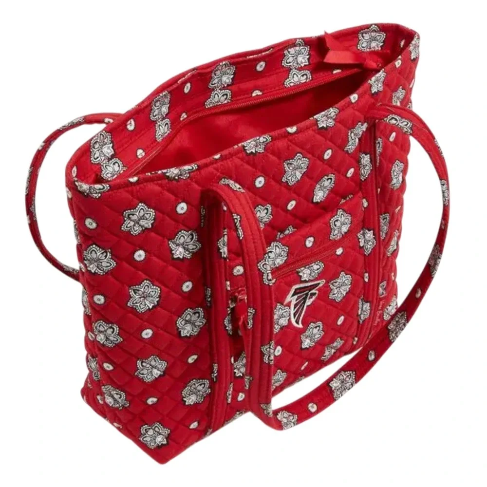Atlanta Falcons Vera Bradley Football Small Cotton Red Silver Women's Tote Bag